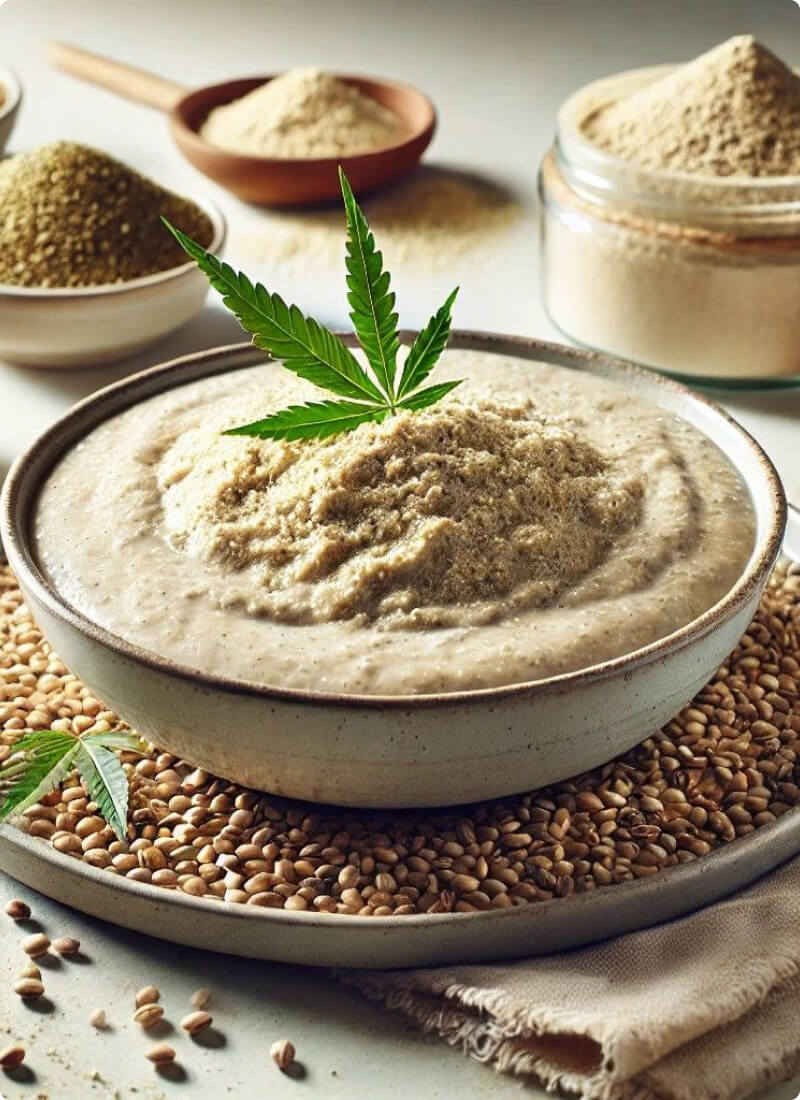 Каша з насіння 
конопель