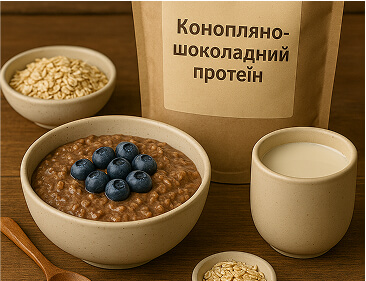 конопляно шоколадний протеїн каша-
